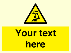 Custom warning overhead obstacle